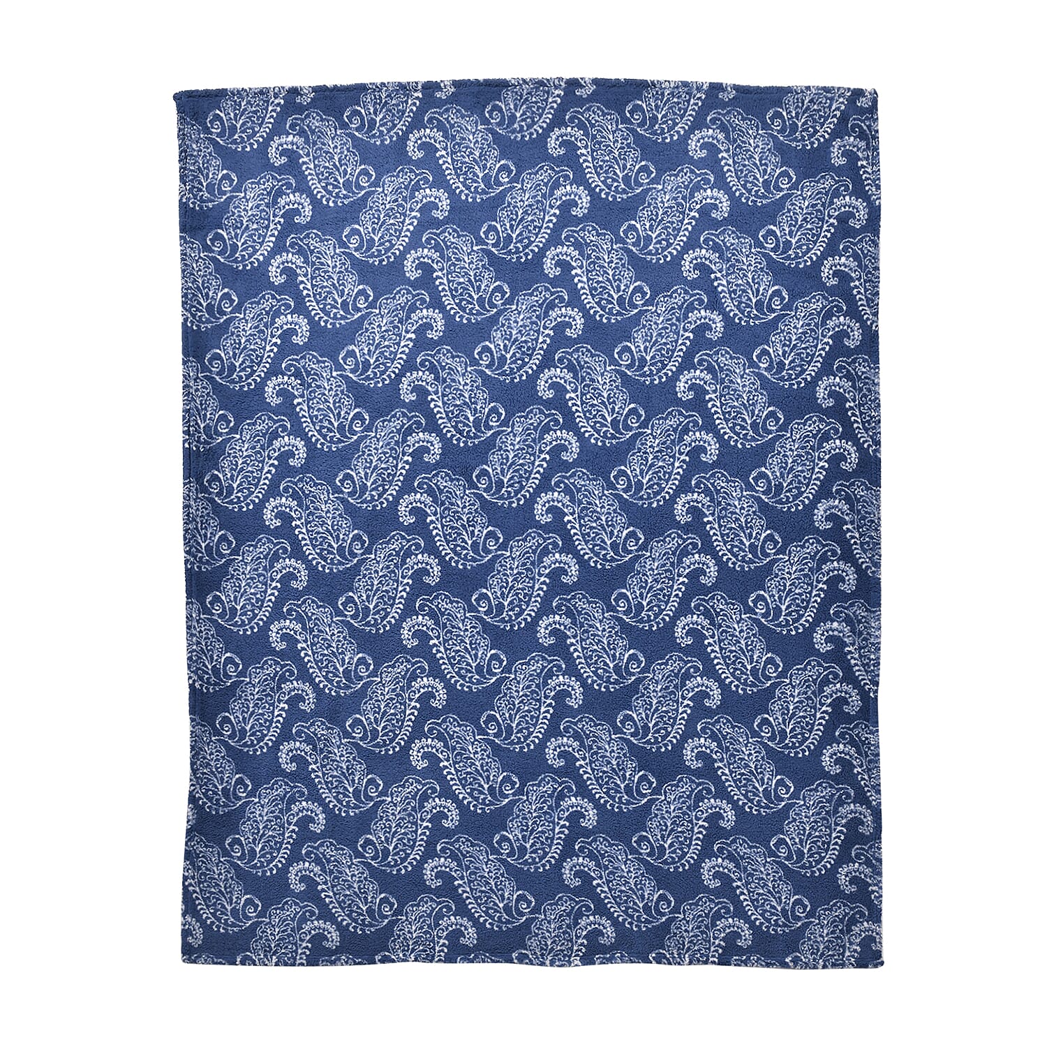 TJC Essentials Abstract Pattern Ultra Soft Sherpa Blanket (Size 200x150 cm) - Blue