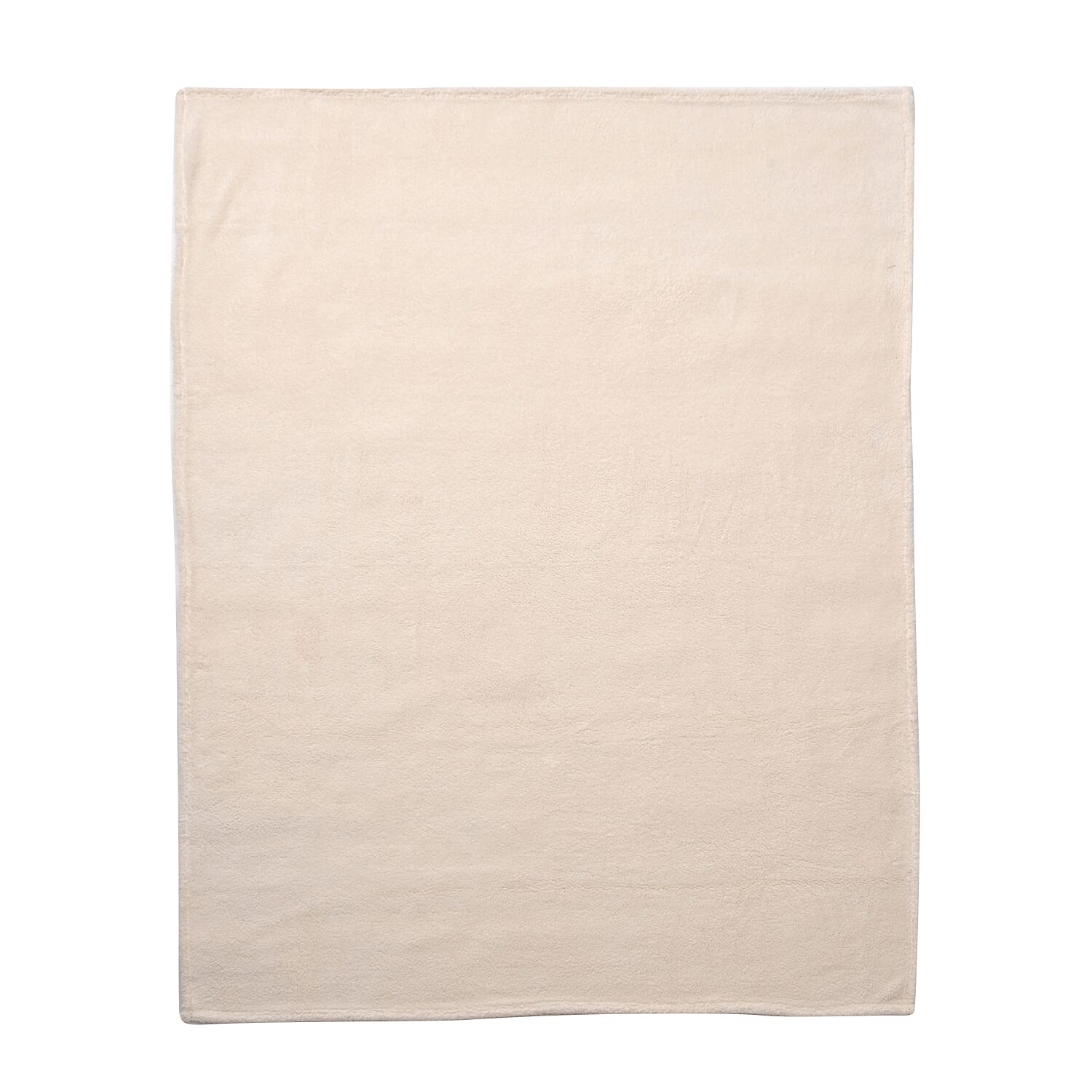 TJC Essentials Polyester Printed Blanket (Size 150x1 cm) - Ivory