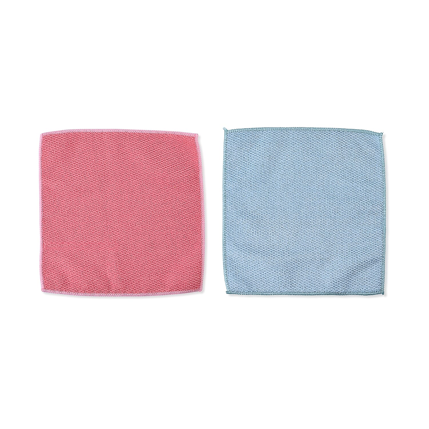 Set of 20 Double Sided Microfibre & Scratch Fibre Dish Cloth (Size 25x25 cm) - Pink & Blue