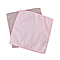 Set of 20 Double Sided Microfibre and Scratch Fibre Dish Cloth - Pink and Brown