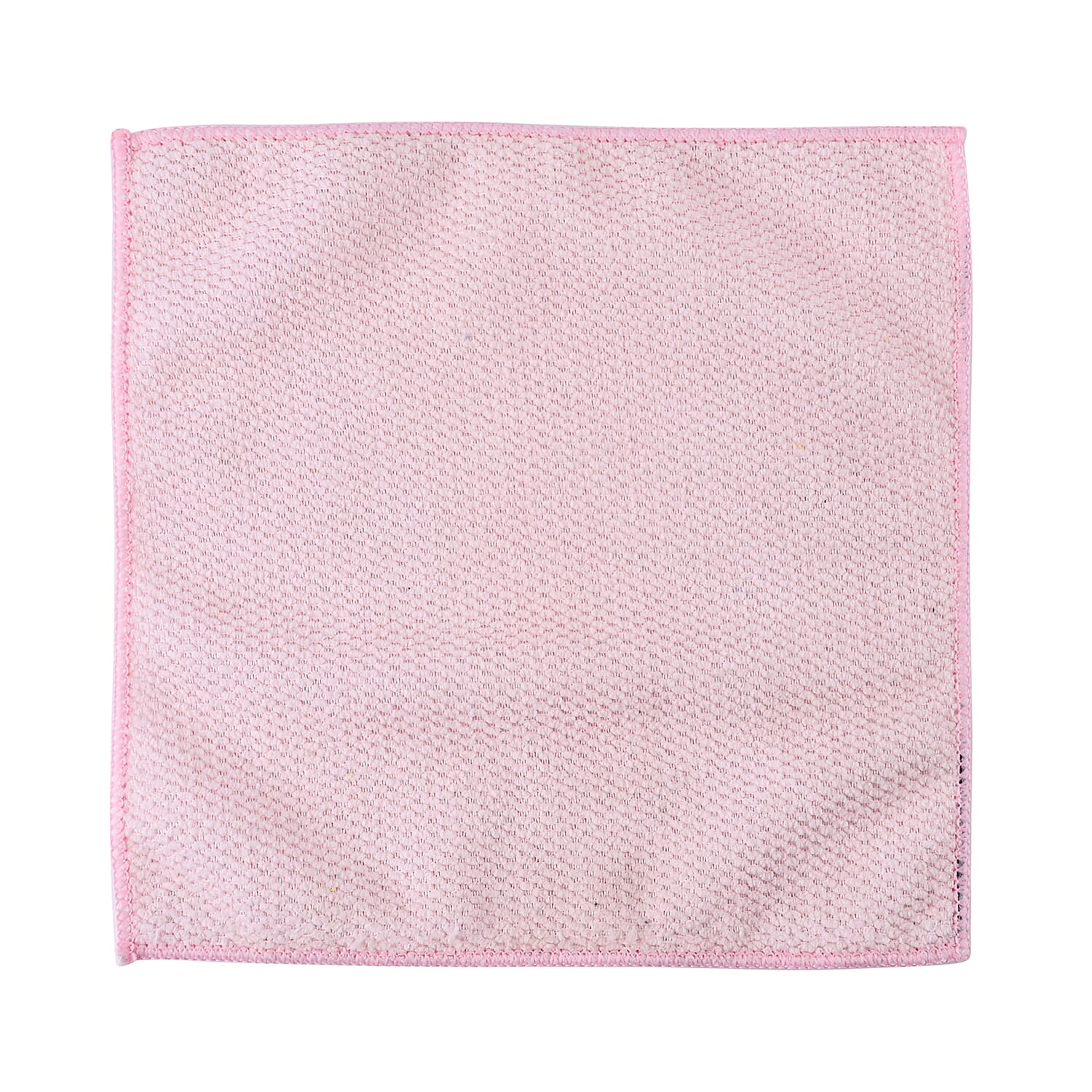 Set of 20 Double Sided Microfibre & Scratch Fibre Dish Cloth (Size 25x25 cm) - Pink & Beige