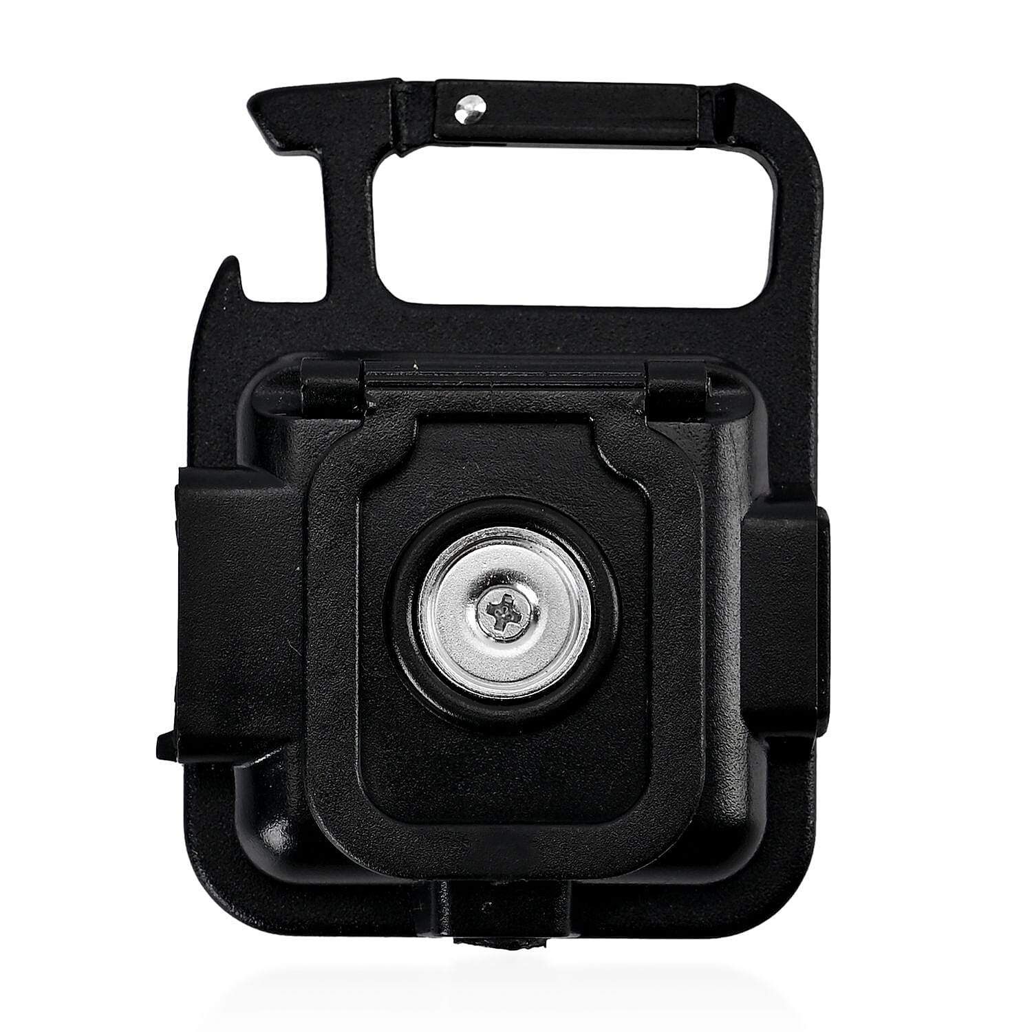 Rechargeable Keychain COB LED Flashlight with Carabiner - Black