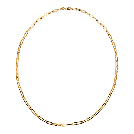 One Time Deal - 9K Yellow Gold Paper Clip Necklace (Size - 24), Gold Wt. 11 Gms