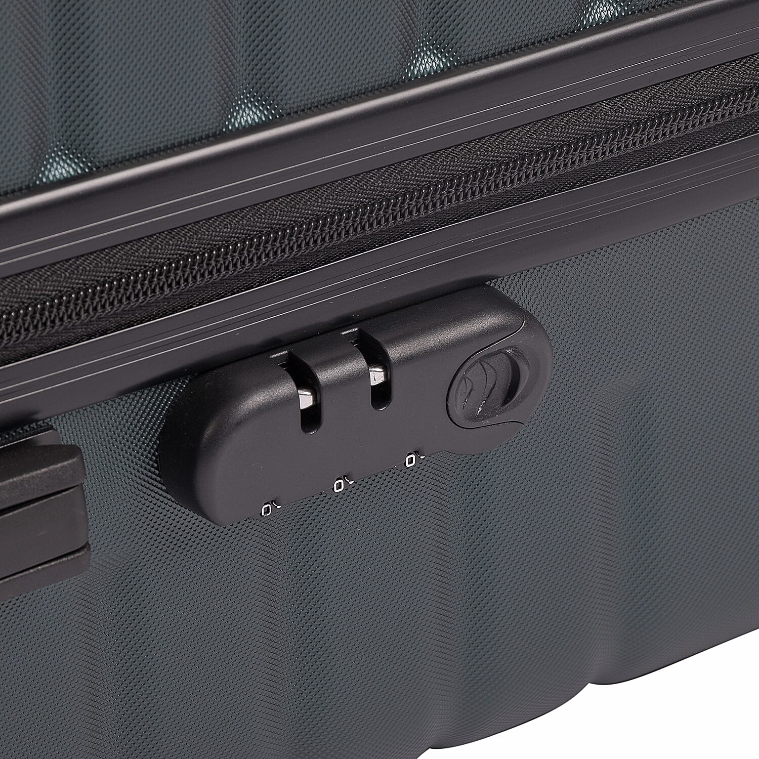 Closeout Bordlite Set of 3 - Durable Hard Shell 4 Wheel Suitcases with and Soft Grip Handles - Green