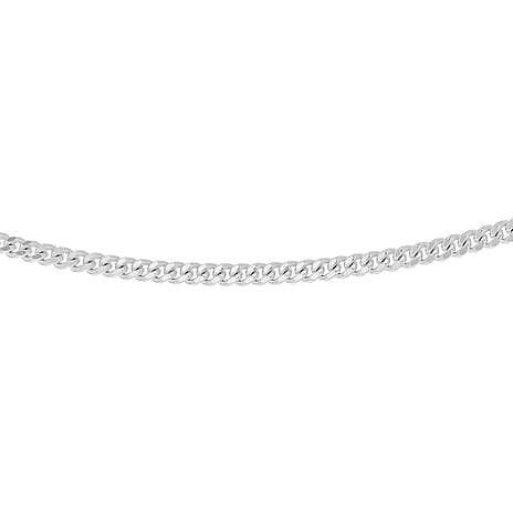 Rhodium Overlay Sterling Silver Chain (Size - 20)