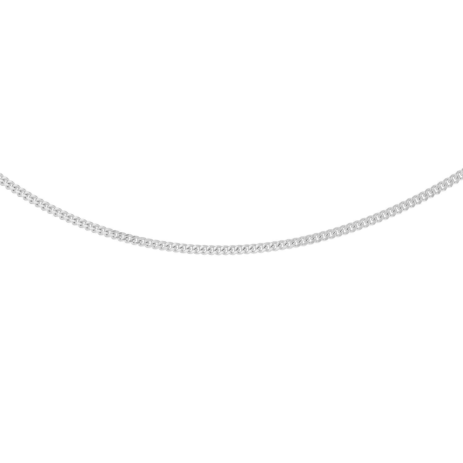 Rhodium Overlay Sterling Silver Chain (Size - 20)