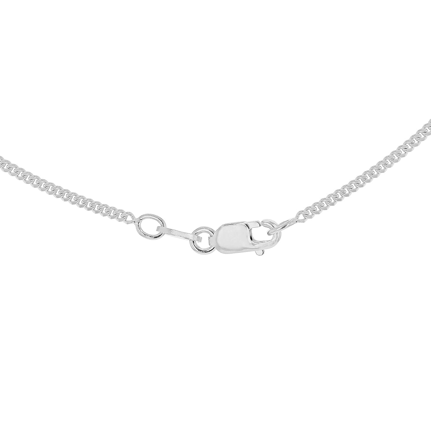 Rhodium Overlay Sterling Silver Chain (Size - 20)