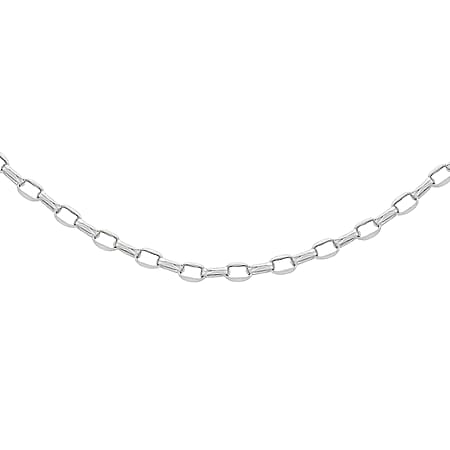 Sterling Silver Oval Belcher Chain 16 Inch