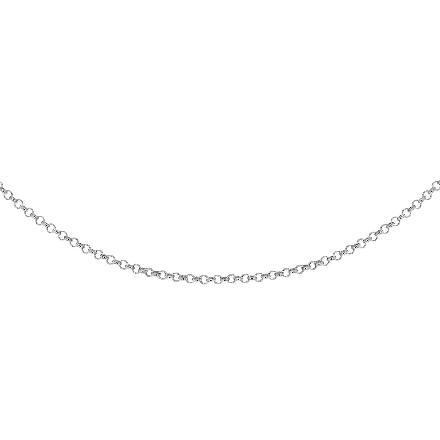 Rhodium Overlay Sterling Silver Chain (Size - 22)