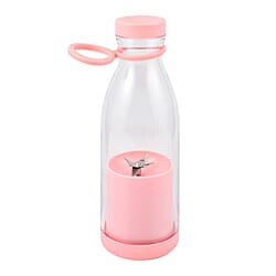 Travel Friendly Mini Rechargeable Juicer for Shakes and Smoothies 420ml - Pink