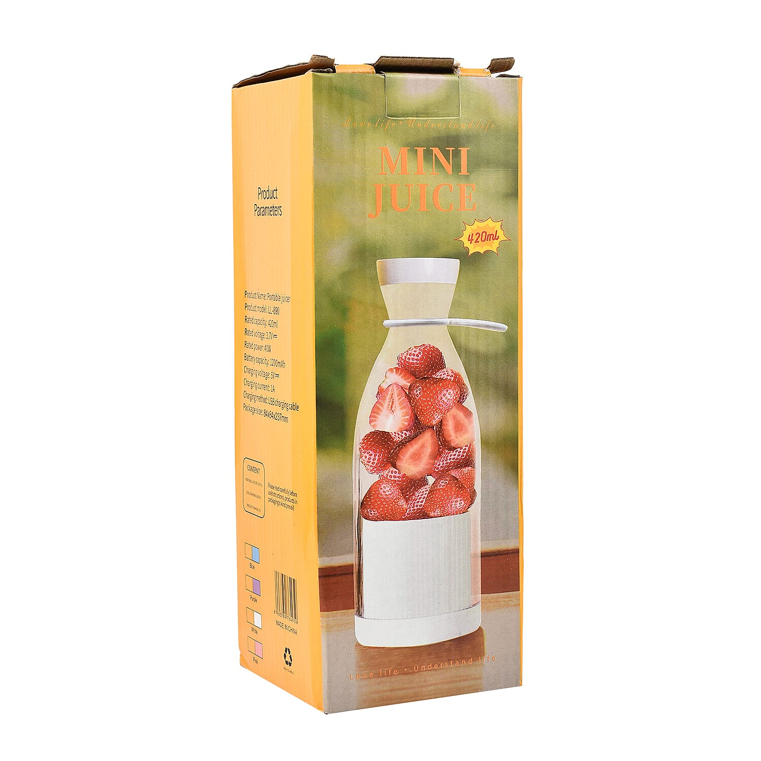 Travel Friendly Mini Rechargeable Juicer for Shakes and Smoothies 420ml - Purple