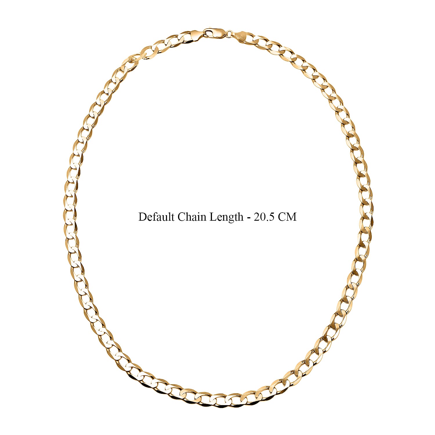Exclusive Limited Edition Hatton Garden CloseOut- 9K Yellow Gold Flat Curb Necklace (Size - 22), Gold Wt. 27.30 Gms