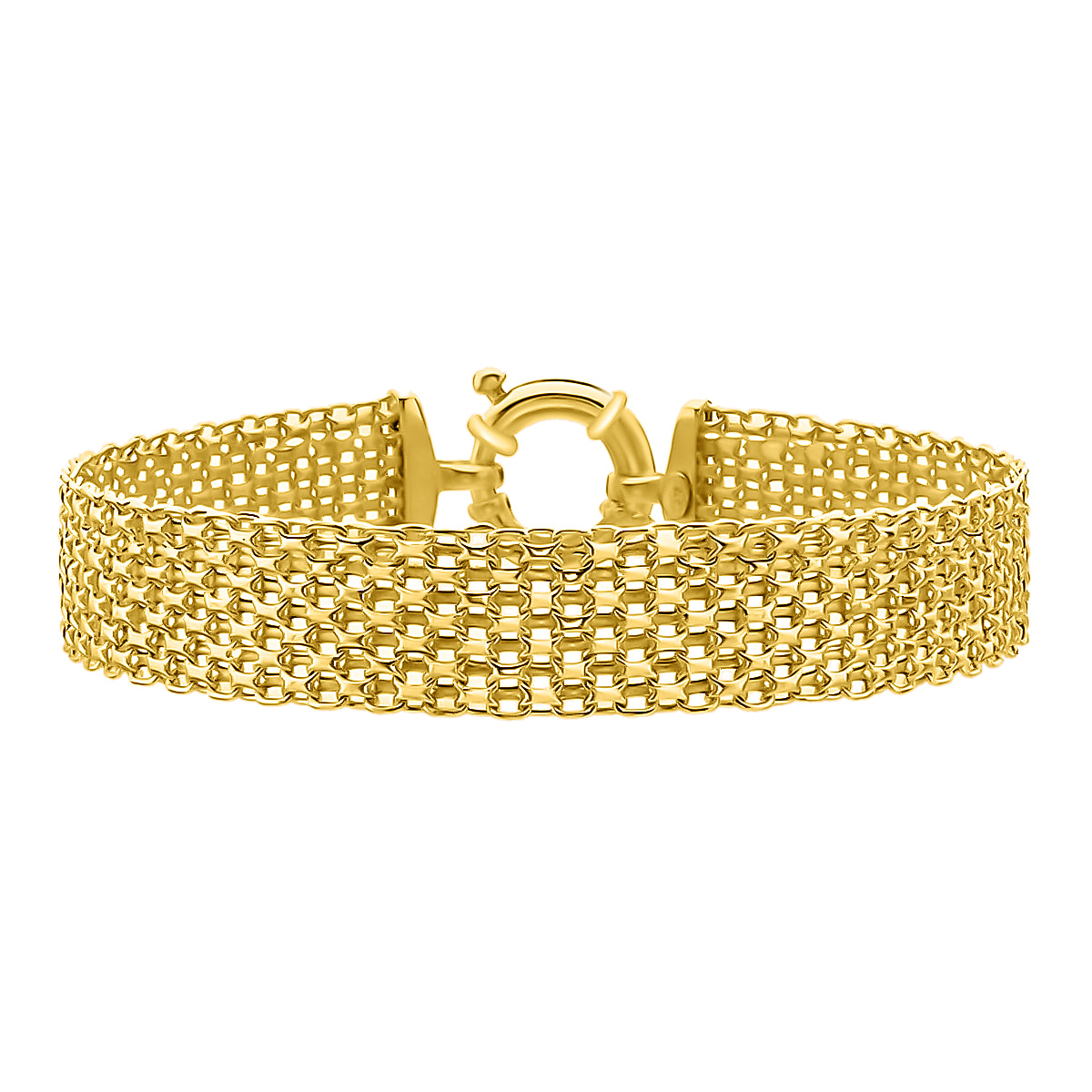 Hatton Garden Closeout - 9K Yellow Gold Bismark Bracelet (Size - 7.5) 8.00 Gms