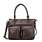 RFID Protected 100% Genuine Leather Shoulder Bag With Handle Drop - Brown