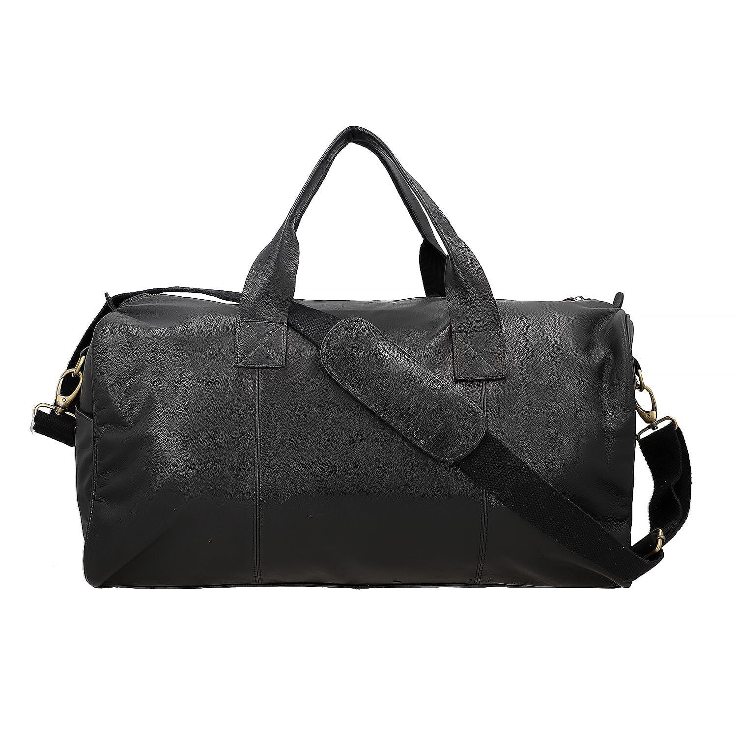 Mens black outlet leather weekender bag