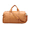 Vicenza CloseOut - 100% Genuine Leather Luggage Duffle Bag - BlackComplimentry Leather Gloves