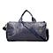 Vicenza CloseOut - 100% Genuine Leather Luggage Duffle Bag - BlackComplimentry Leather Gloves