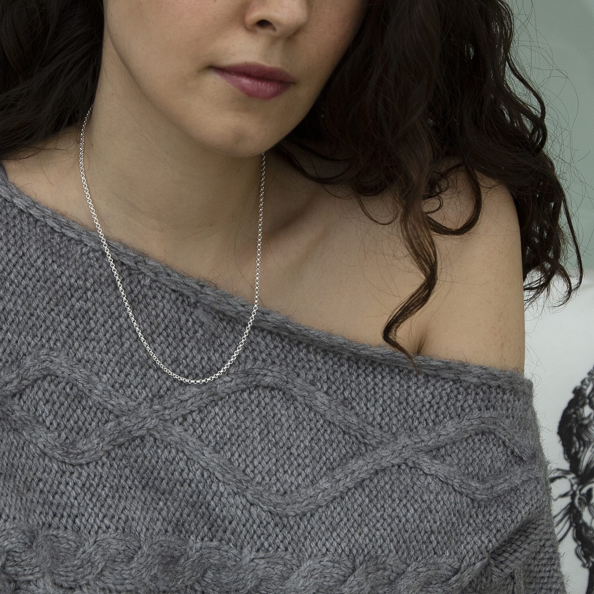 Sterling Silver Chain (Size - 18),  Silver Wt. 5.1 Gms