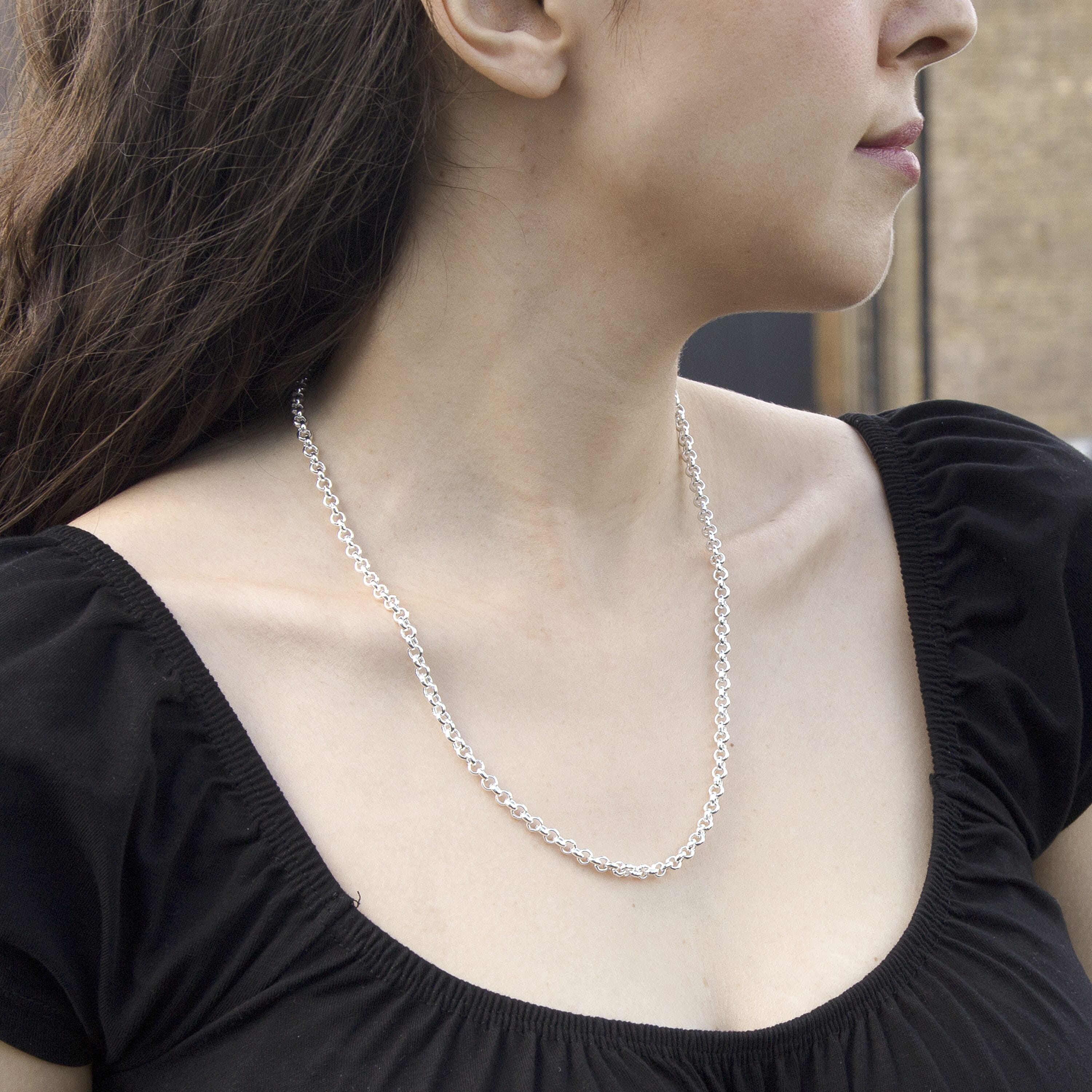 Sterling Silver Chain (Size - 20),  Silver Wt. 9.6 Gms