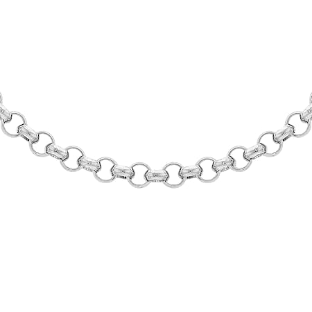 Sterling Silver Round Belcher Chain 24 Inch