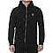 19V69 ITALIA by Alessandro Versace Hooded Zip Front Sweatshirt (Size L) - Black