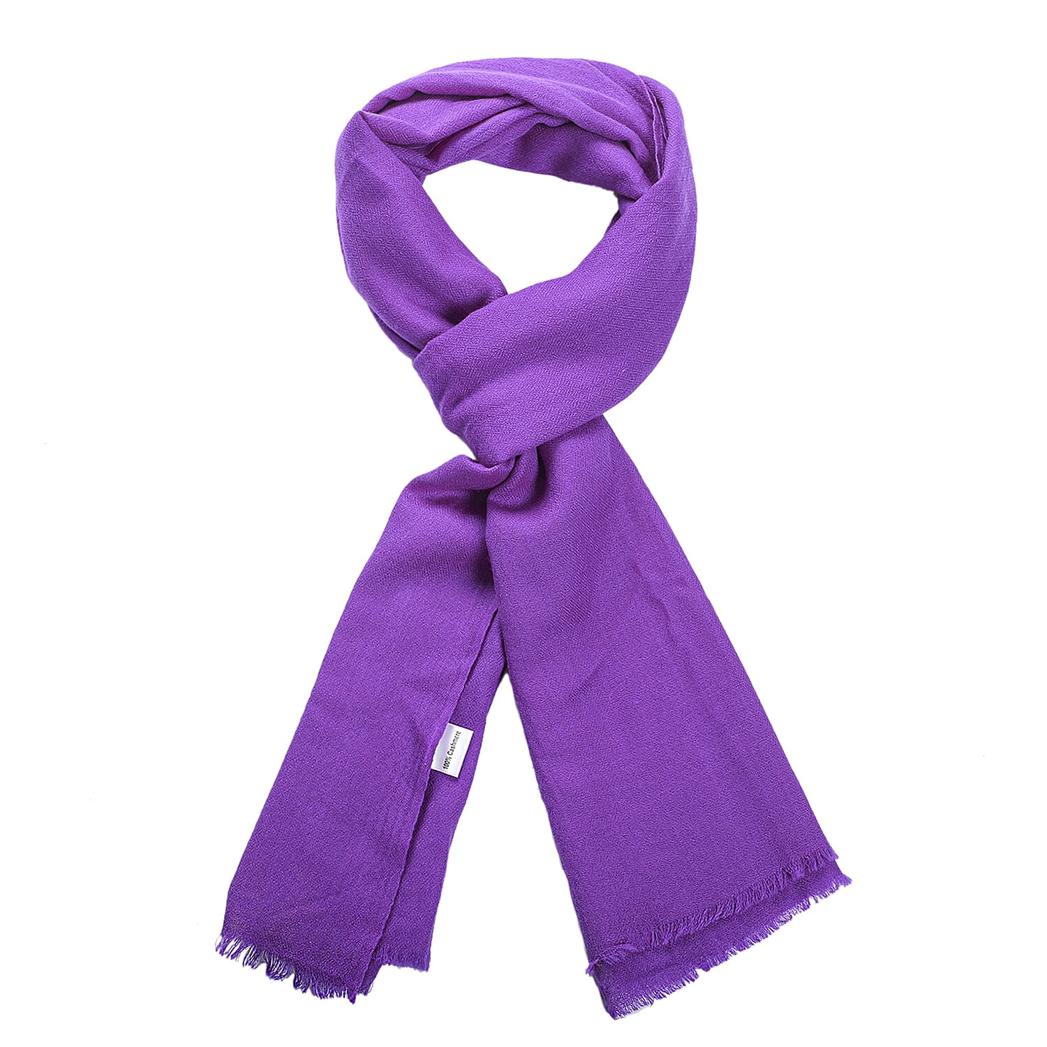 LA MAREY 100% Cashmere Woolen Scarf (Size - 190x70 Cm) - Purple