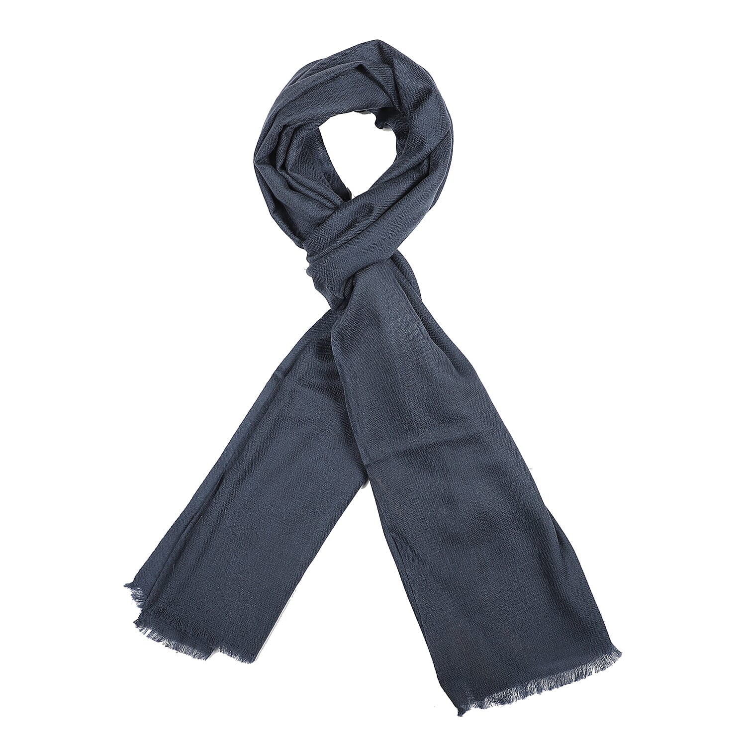 LA MAREY 100% Cashmere Woollen Scarf (Size - 190x70 Cm) - Dark Grey