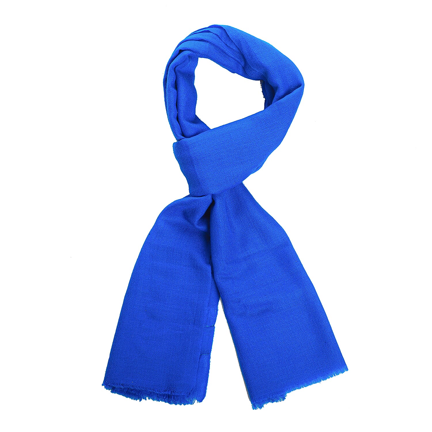 LA MAREY 100% Cashmere Woolen Scarf (Size - 190x70 Cm) - Hot Royal Blue
