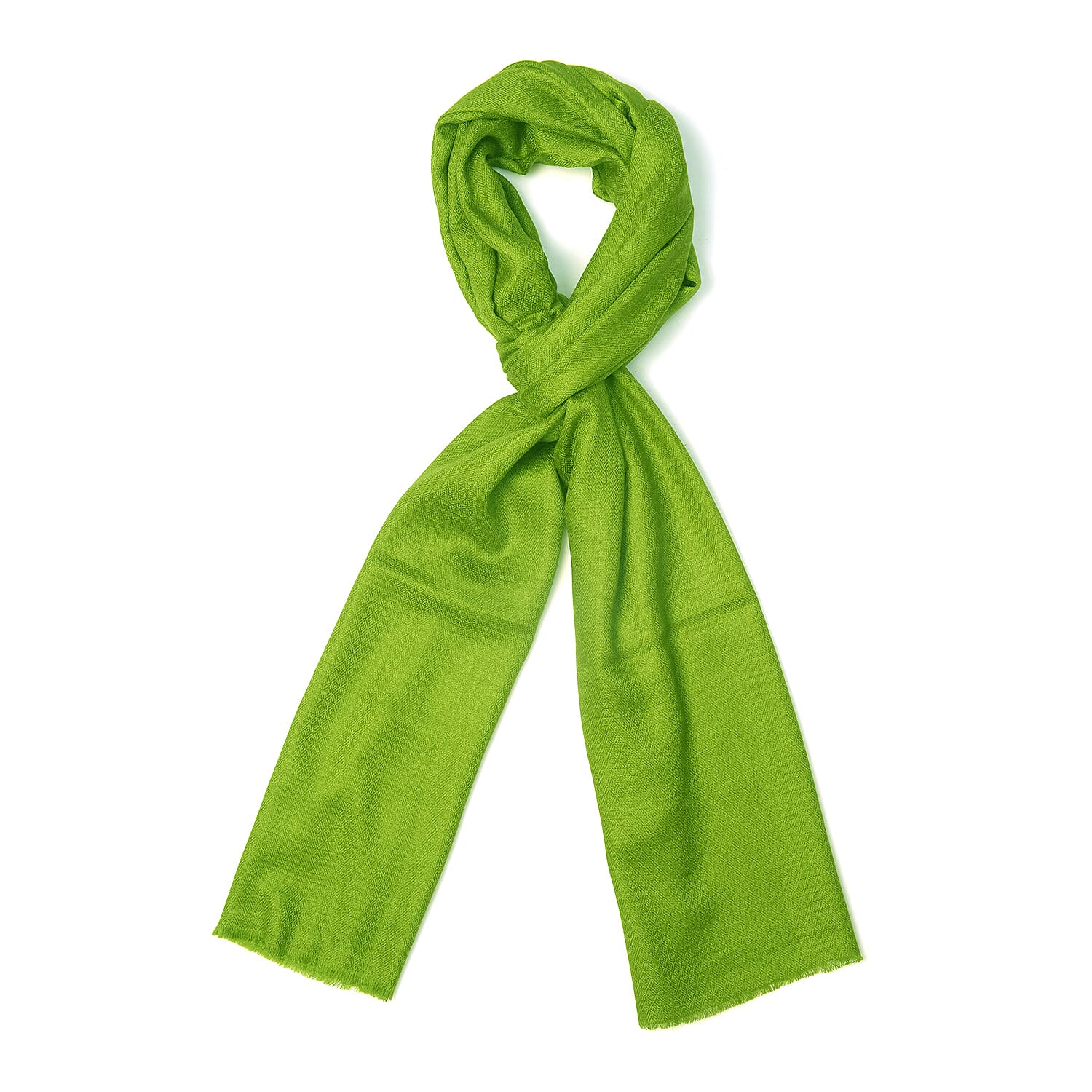 LA MAREY 100% Cashmere Woollen Scarf (Size - 190x70 Cm) - Olive Green