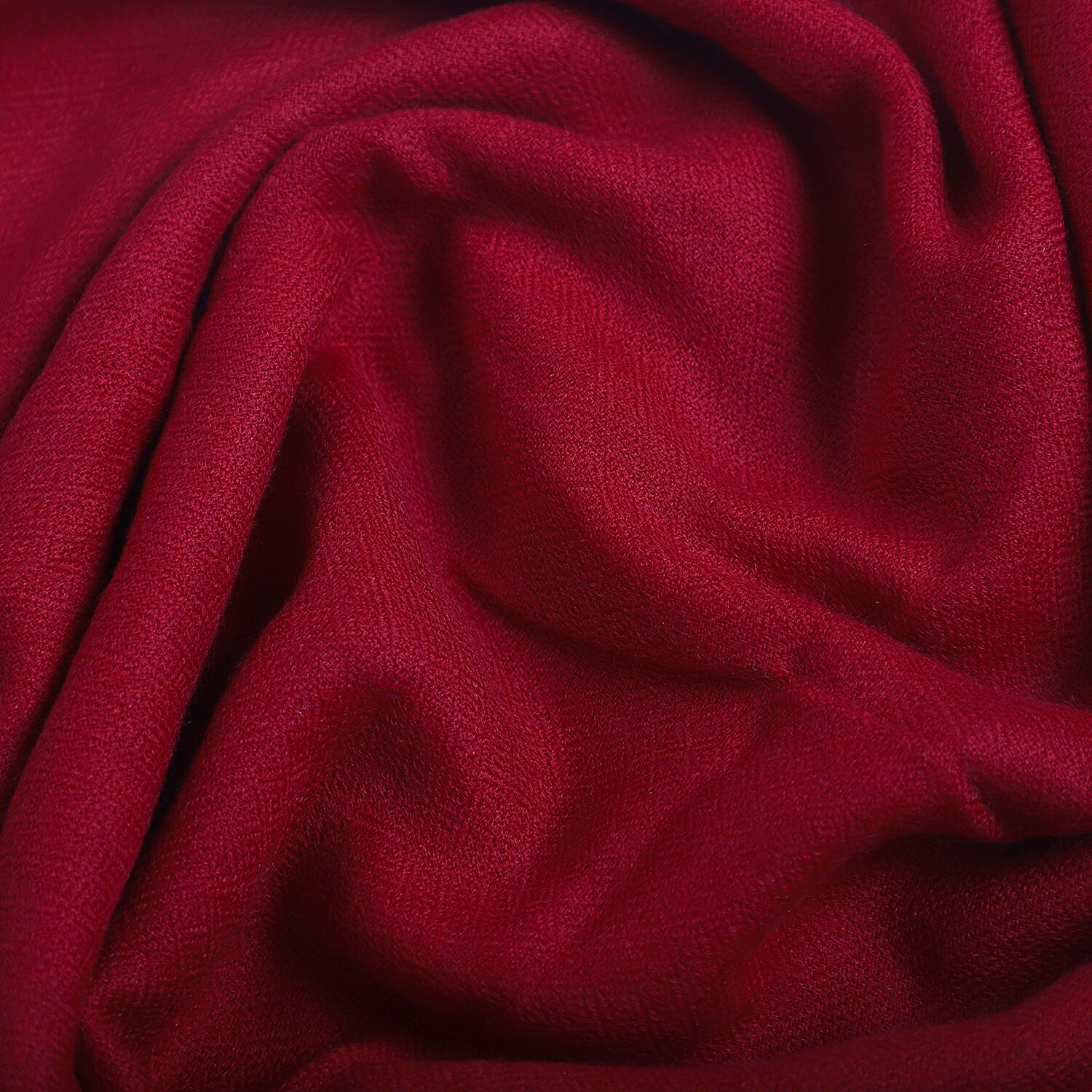 LA MAREY Cashmere Woollen Scarf (Size - 190x70 Cm) - Burgundy