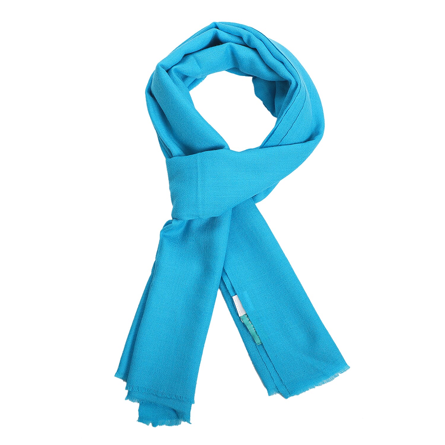 LA MAREY Cashmere Woollen Scarf (Size - 190x70 Cm) -Turquoise
