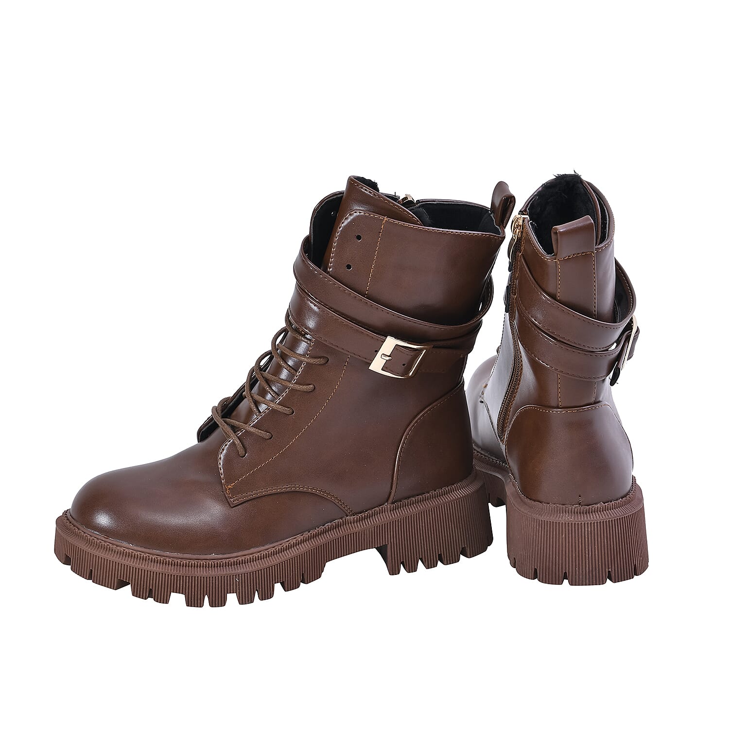 LA MAREY Womens boots Upper  PU Lining  Cotton shoe sole TPR