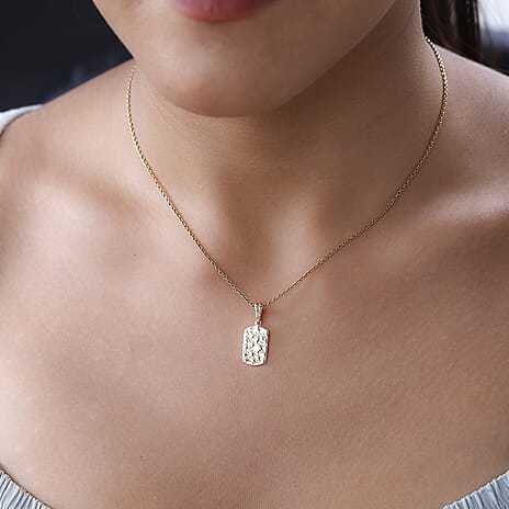 9K Yellow Gold Nugget Pendant