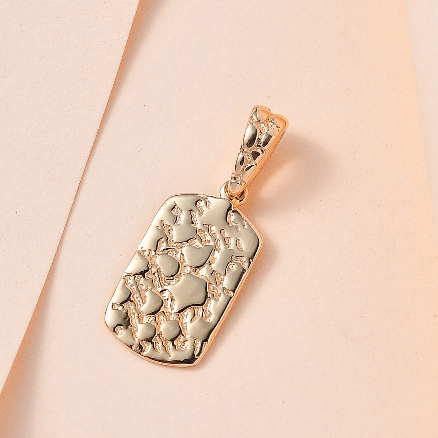 9K Yellow Gold Nugget Pendant