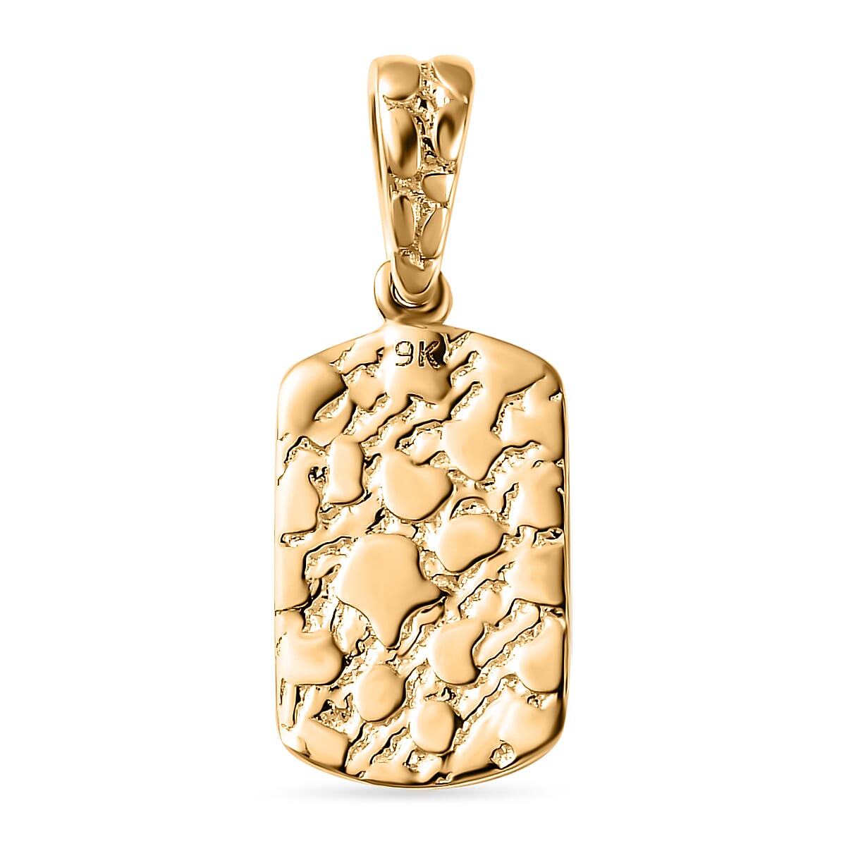 9K Yellow Gold Nugget Pendant