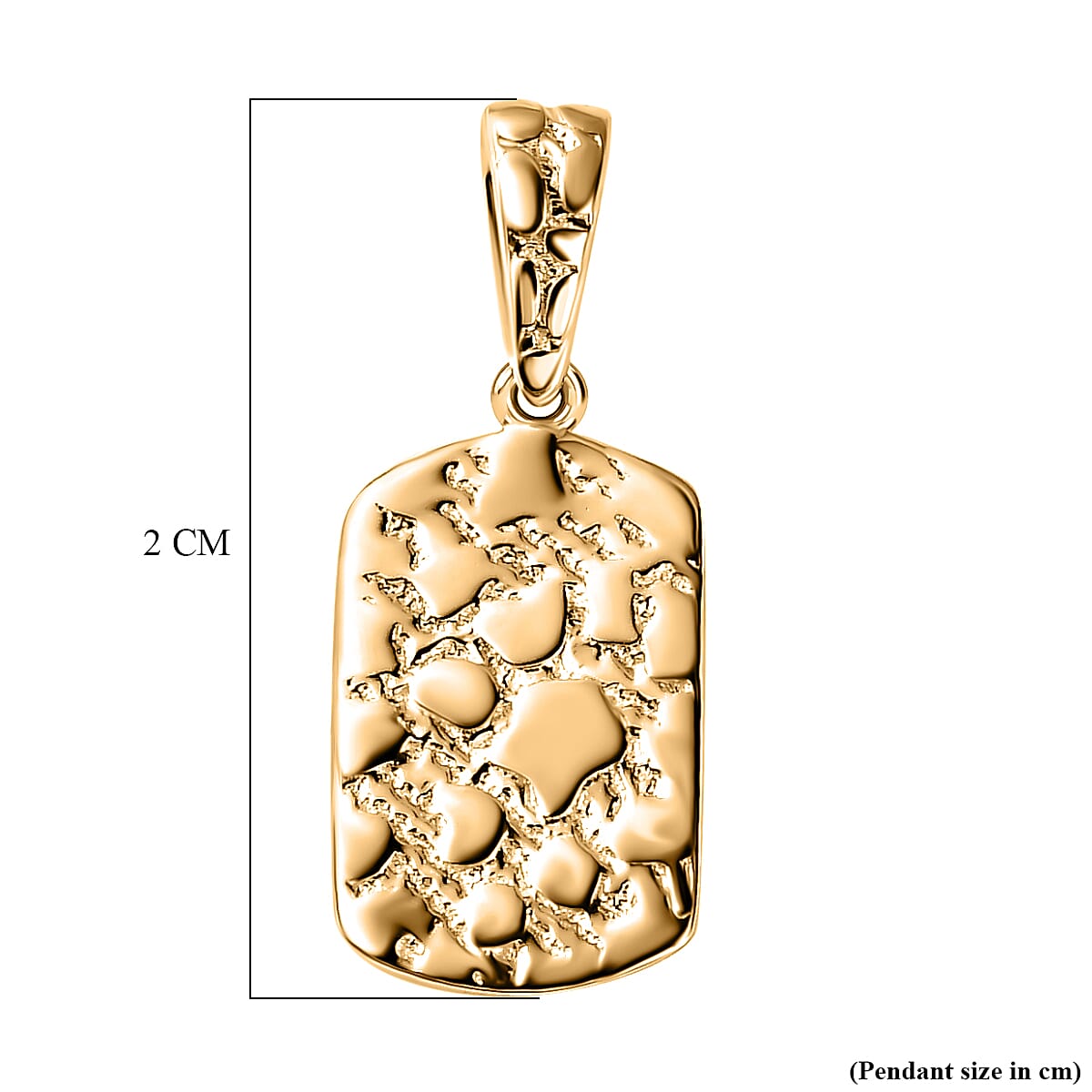 9K Yellow Gold Nugget Pendant