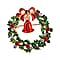 Multi Crystal Christmas Brooch - Bell