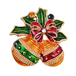 Multi Crystal Christmas Brooch - Santa