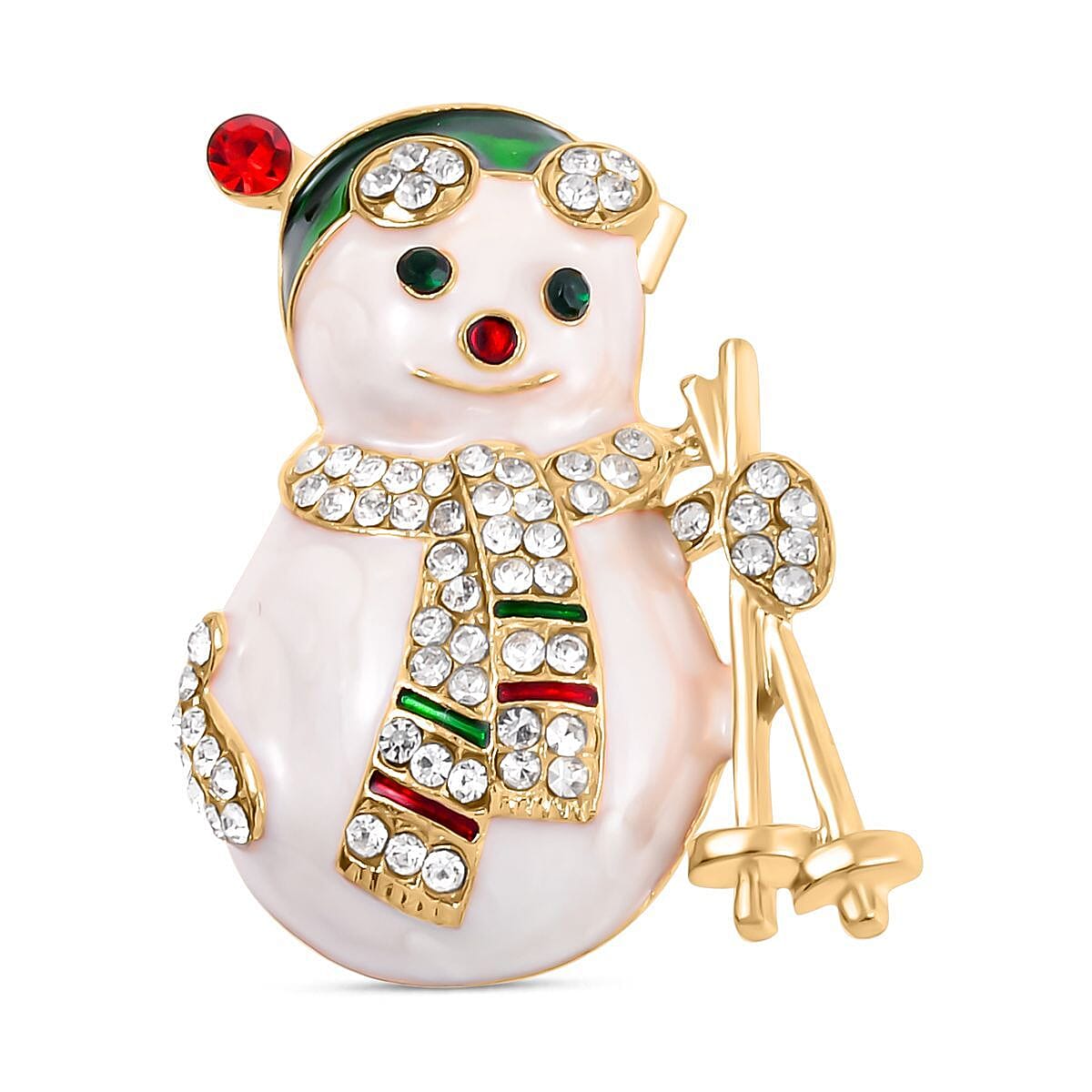 Swarovski sales snowman brooch