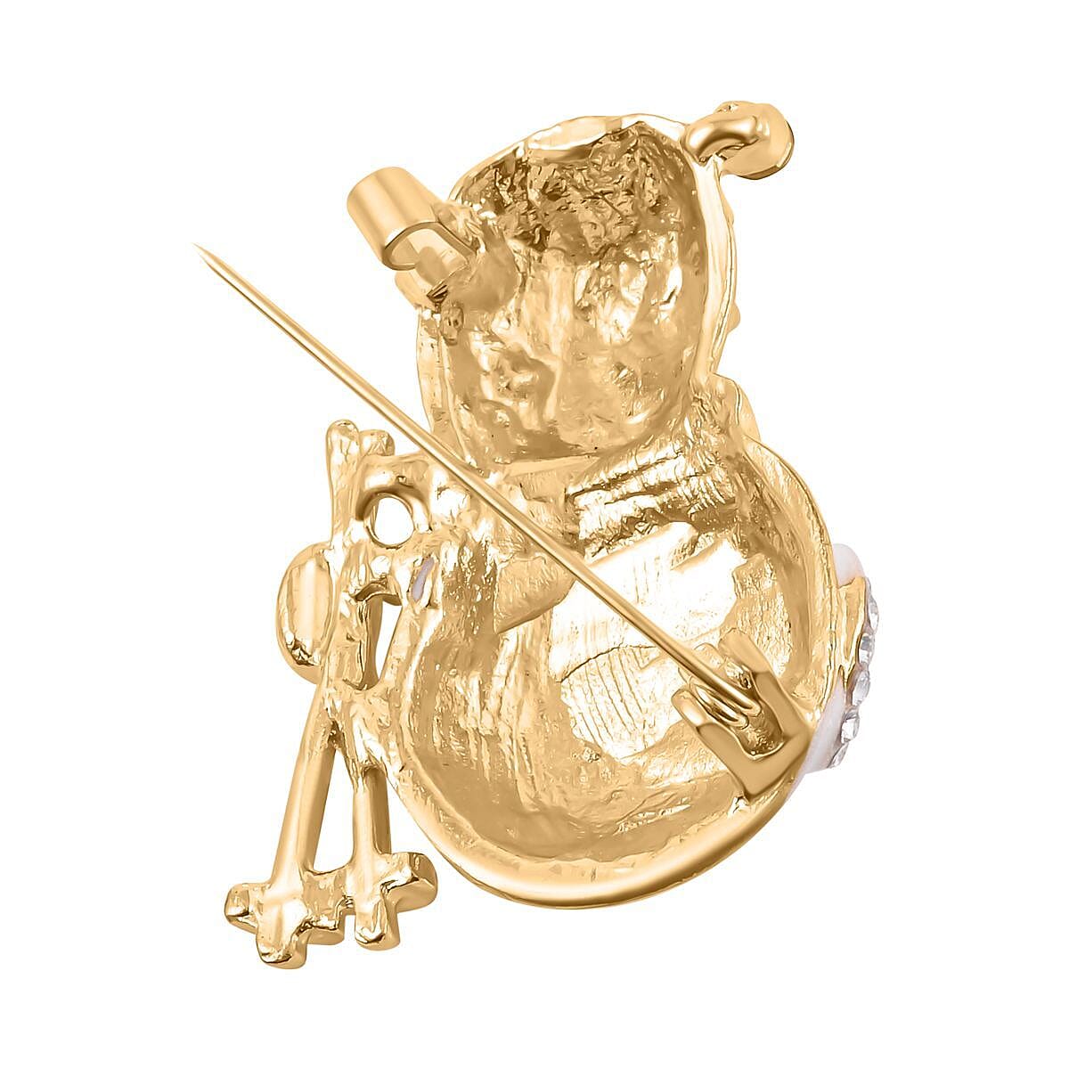 Back By Popular Demand - Multi Crystal Christmas Brooches - Snowman