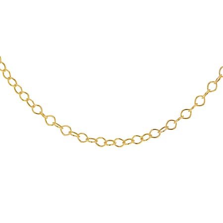 Sterling Silver Yellow Gold Plated 30 Belcher Chain 24 Inch