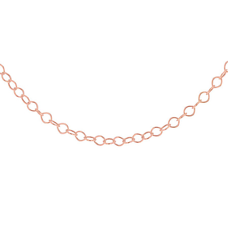 Sterling Silver Rose Gold Plated 30 Belcher Chain 18 Inch