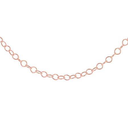 Sterling Silver Rose Gold Plated 30 Belcher Chain 24 Inch