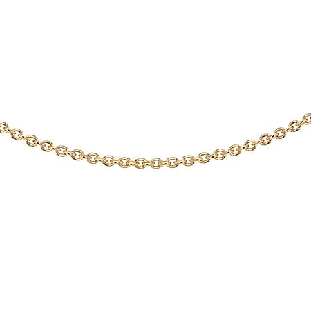 Sterling Silver Yellow Gold Plated Belcher Chain 14 Inch
