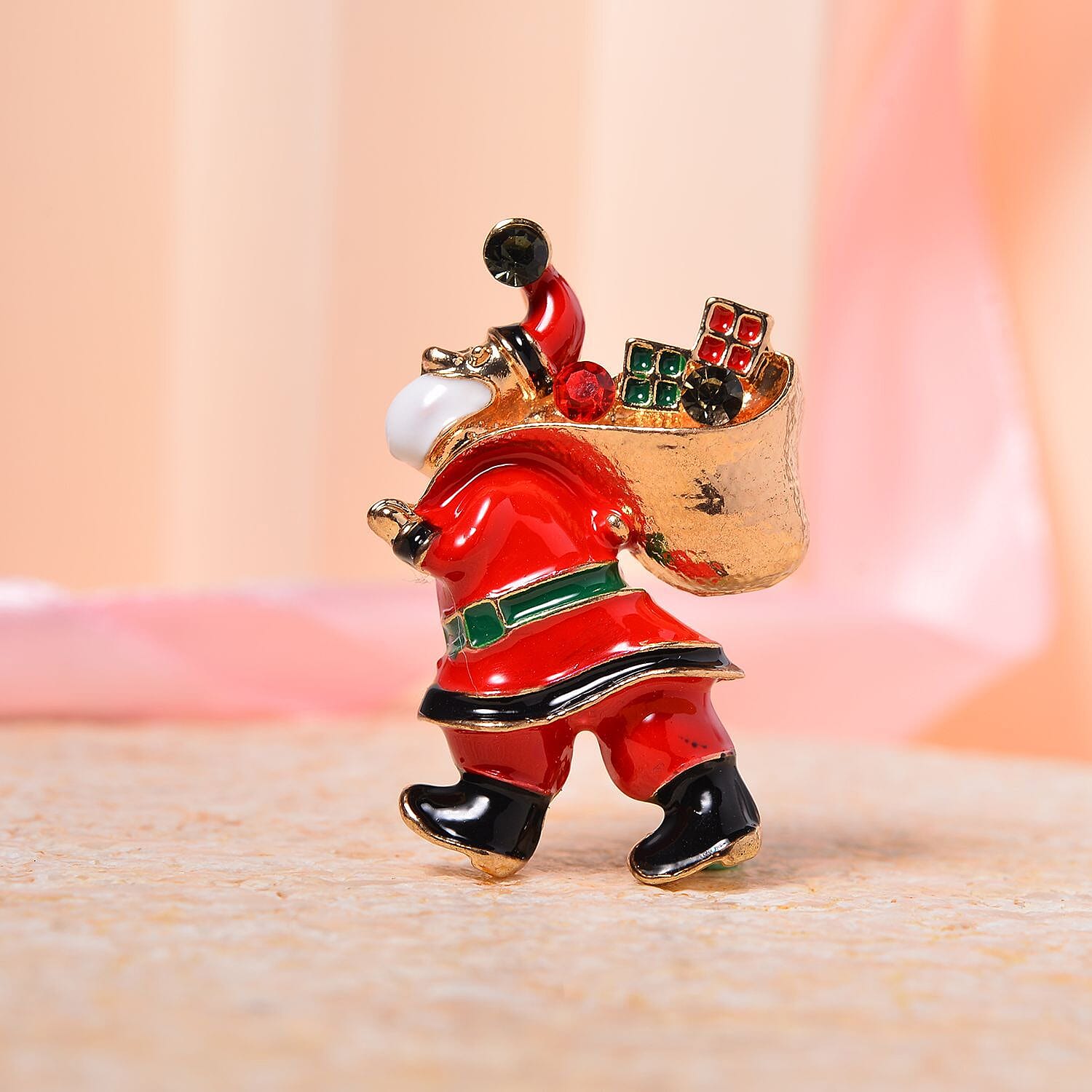 Back By Popular Demand - Multi Crystal Christmas Brooches - Santa