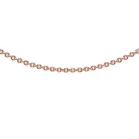 Sterling Silver Rose Gold Plated Belcher Chain 14 Inch