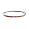 Rainbow Sapphire Bangle (Size - 7.5) in Platinum Overlay Sterling Silver 2.41 Ct, Silver Wt. 10.67 Gms