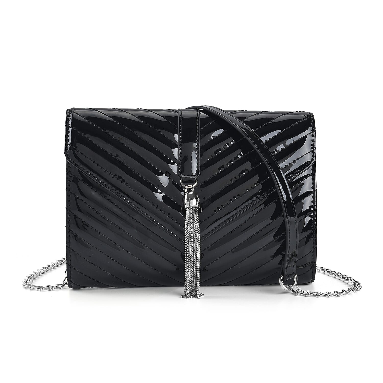 PU Quilted Crossbody Bag - Fuchsia