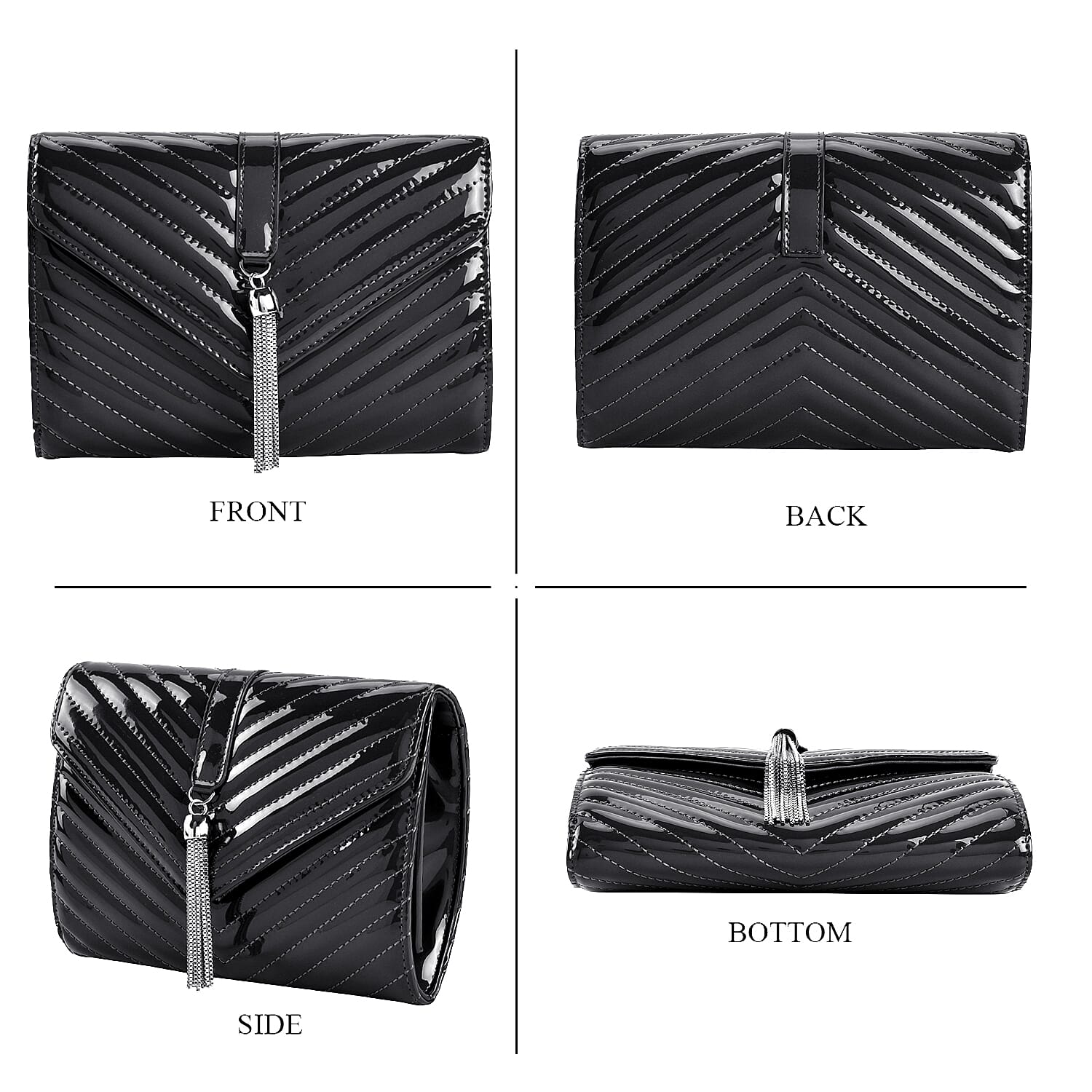 PU Quilted Crossbody Bag - Fuchsia