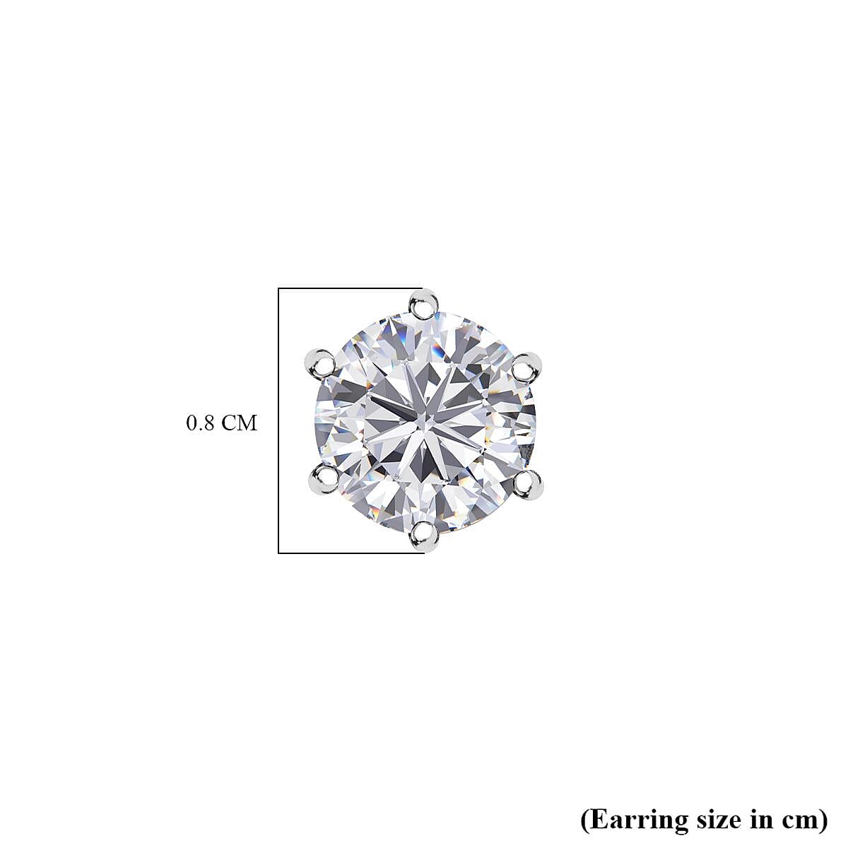 950 Platinum Moissanite Solitaire Earrings With Screw Back 1.86 Ct. 950 Platinum Moissanite Solitaire Earrings With Screw Back 1.86 Ct.